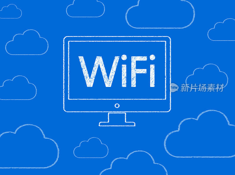 WiFi -商业黑板背景